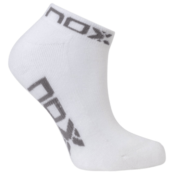 ნოქსი წინდები თეთრი ნაცრისფერი ლოგოთი NOX Pack of SNEAKER performance SOCKS white/gray