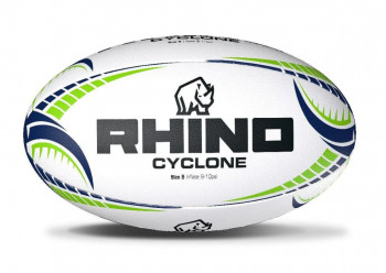 რაგბის ბურთი Rhino Cyclone XV  თეთრი, ზომა 5