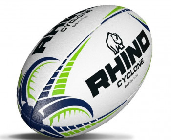 რაგბის ბურთი Rhino Cyclone XV  თეთრი, ზომა 5