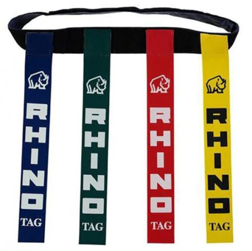 თაგ რაგბის ქამარი მწვანე Rhino Tag Belt Set Green