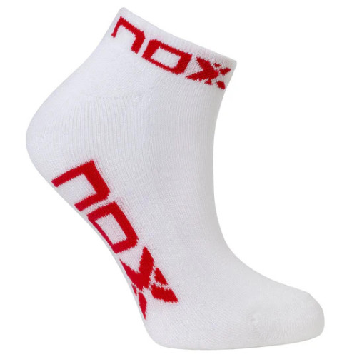 ნოქსი წინდები თეთრი წითელი ლოგოთი NOX-pack-of-sneaker-performance-socks-white-red